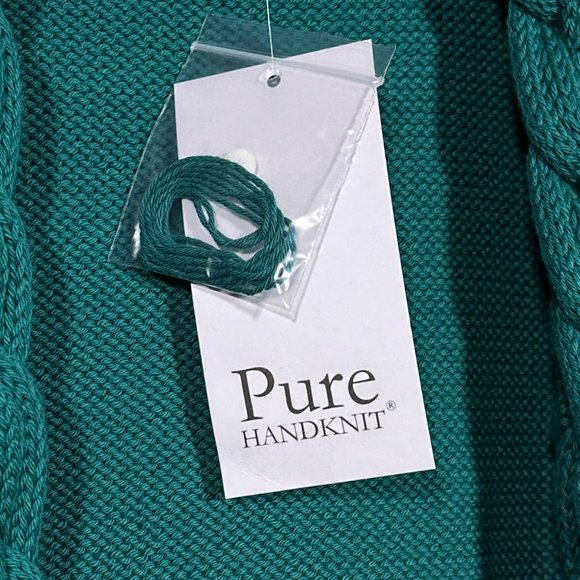 Pure Open Front Handknit Green Jacket Size XS/S - Picture 5 of 15